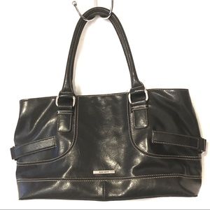 Nine West Black Satchel Purse Shoulder Bag